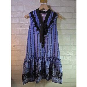 Axes Femme Purple Chiffon Disney Castle Victorian Dress Calab Japan Import Sz. M